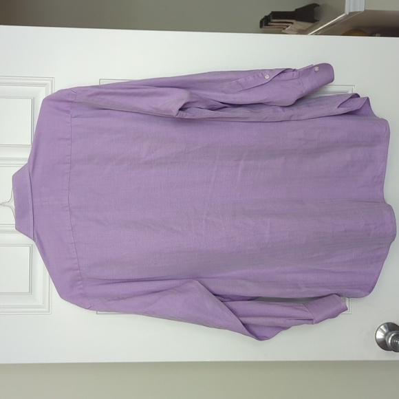 John w Nordstrom 16 1/2 32 mens lavender cotton button down - Picture 4 of 5